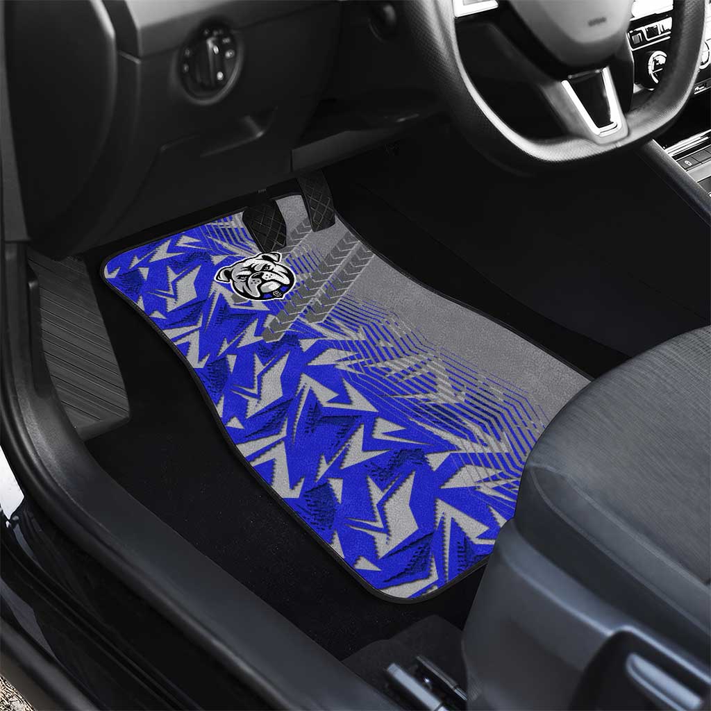 Canterbury Bankstown Bulldogs Rugby Car Mats Fierce Mascot Geometric Tribal Art