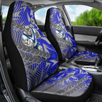 Canterbury Bankstown Bulldogs Rugby Car Seat Cover Fierce Mascot Geometric Tribal Art