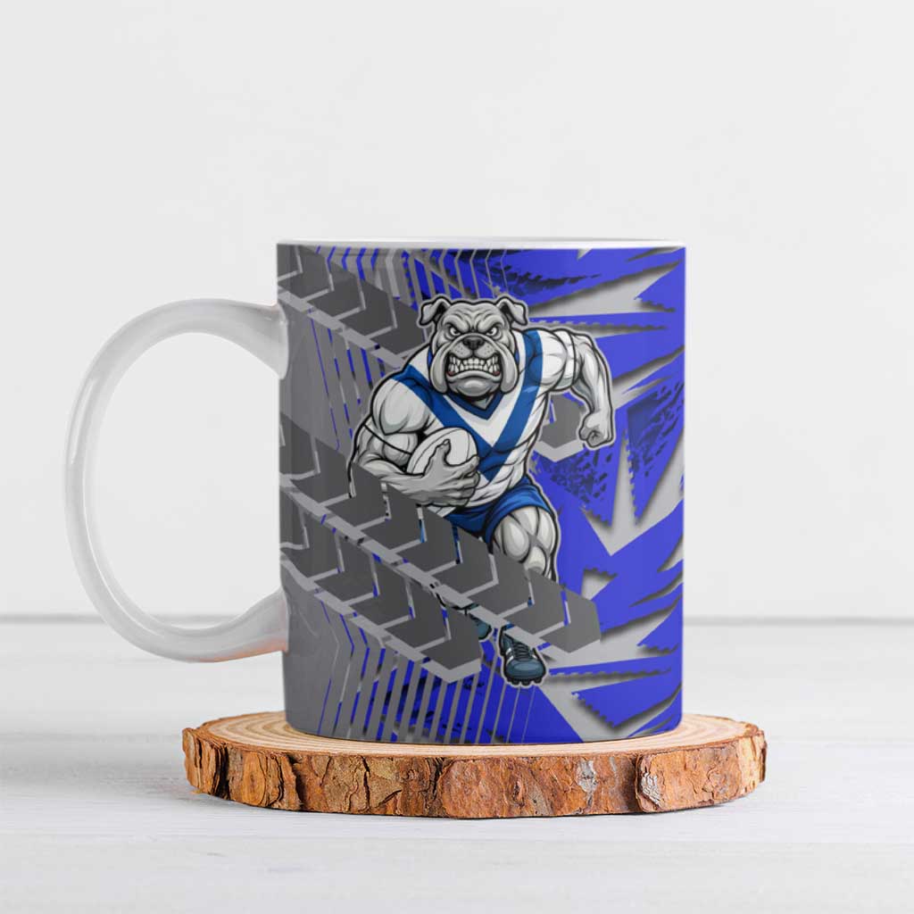 Canterbury Bankstown Bulldogs Rugby Ceramic Mug Fierce Mascot Geometric Tribal Art