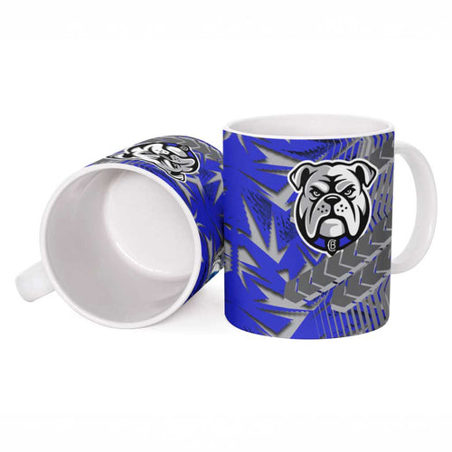 Canterbury Bankstown Bulldogs Rugby Ceramic Mug Fierce Mascot Geometric Tribal Art