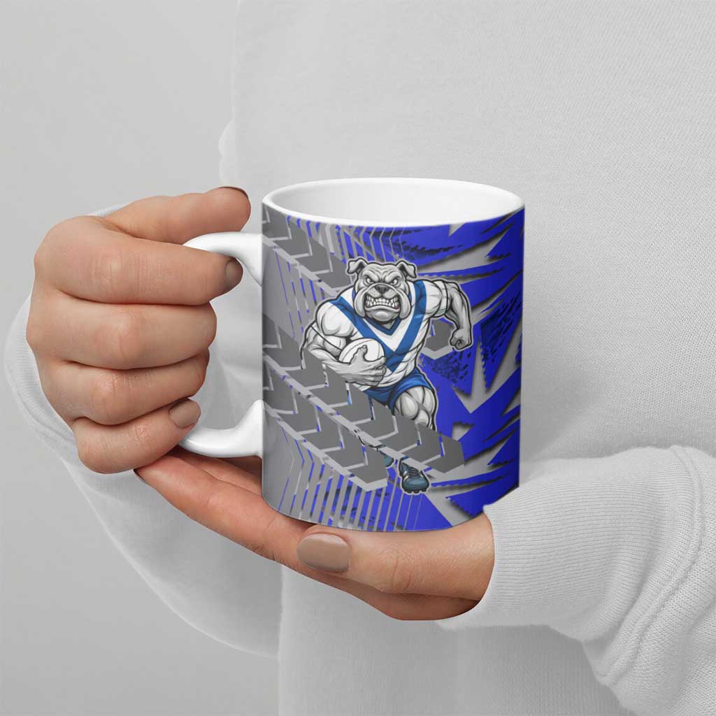 Canterbury Bankstown Bulldogs Rugby Ceramic Mug Fierce Mascot Geometric Tribal Art