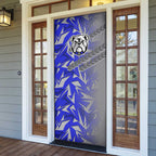 Canterbury Bankstown Bulldogs Rugby Door Cover Fierce Mascot Geometric Tribal Art