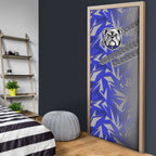 Canterbury Bankstown Bulldogs Rugby Door Cover Fierce Mascot Geometric Tribal Art