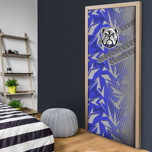 Canterbury Bankstown Bulldogs Rugby Door Cover Fierce Mascot Geometric Tribal Art