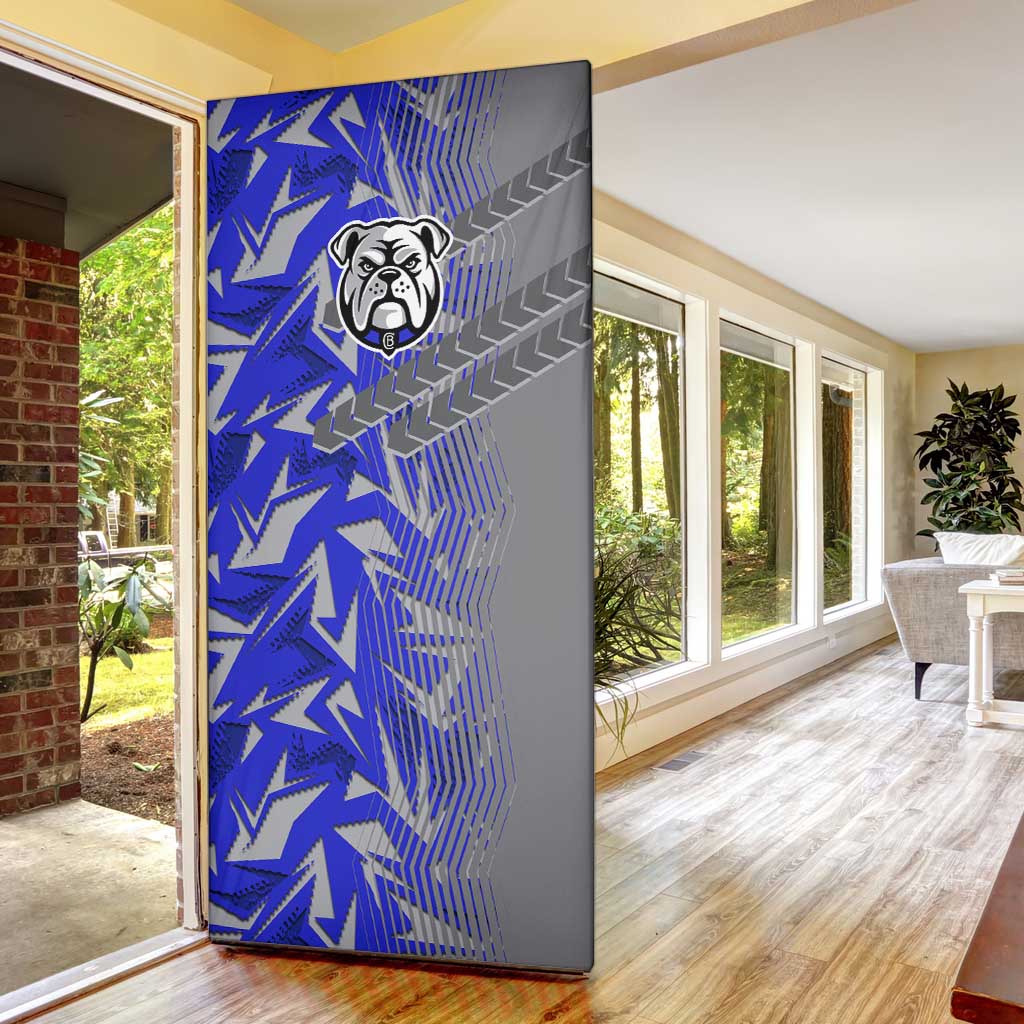 Canterbury Bankstown Bulldogs Rugby Door Cover Fierce Mascot Geometric Tribal Art