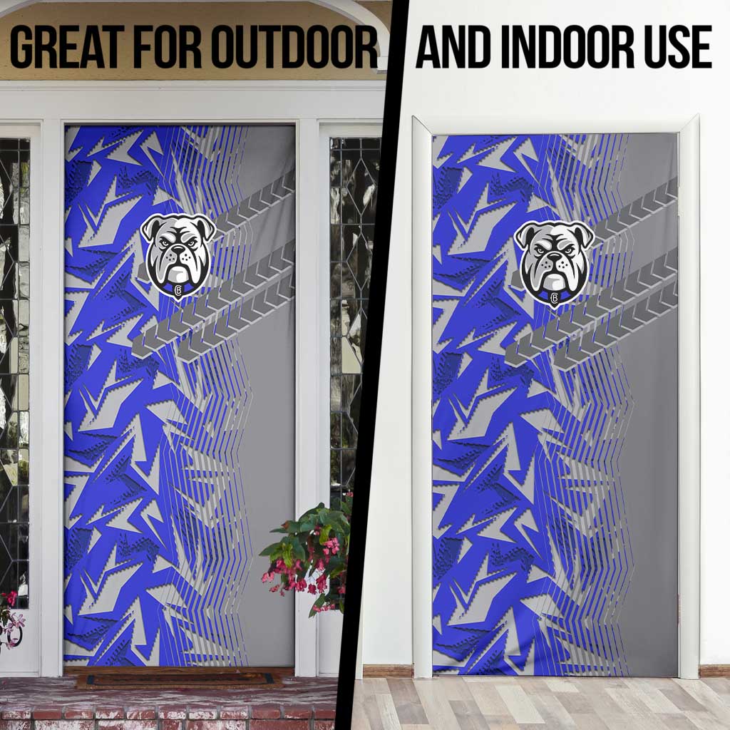 Canterbury Bankstown Bulldogs Rugby Door Cover Fierce Mascot Geometric Tribal Art