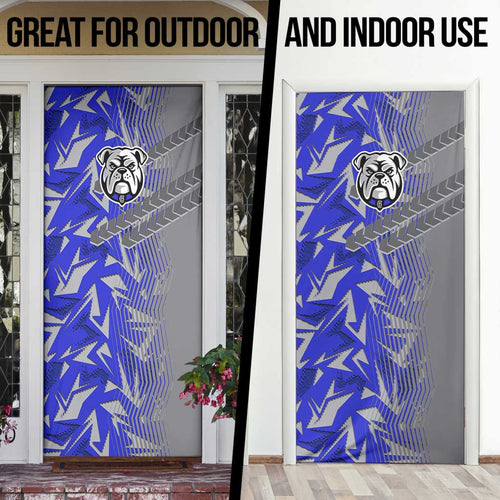 Canterbury Bankstown Bulldogs Rugby Door Cover Fierce Mascot Geometric Tribal Art