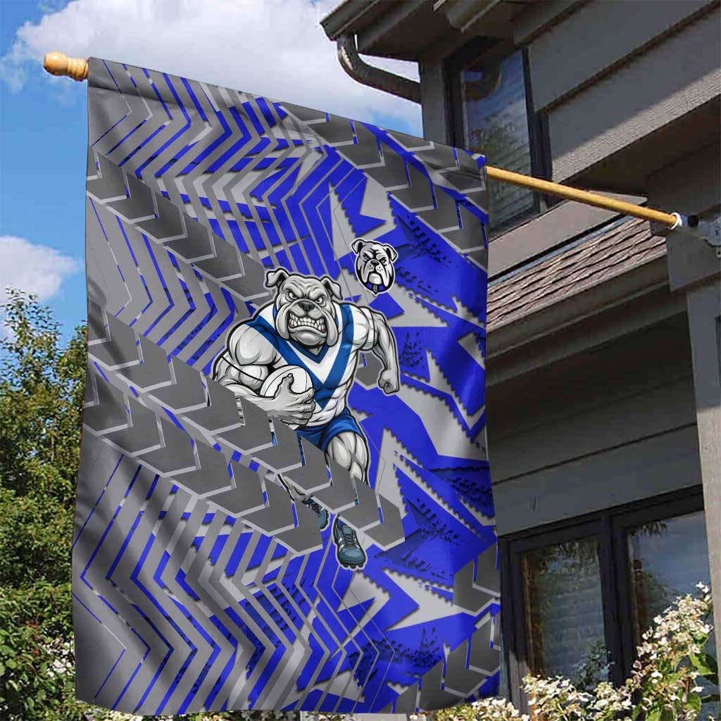 Canterbury Bankstown Bulldogs Rugby Garden Flag Fierce Mascot Geometric Tribal Art