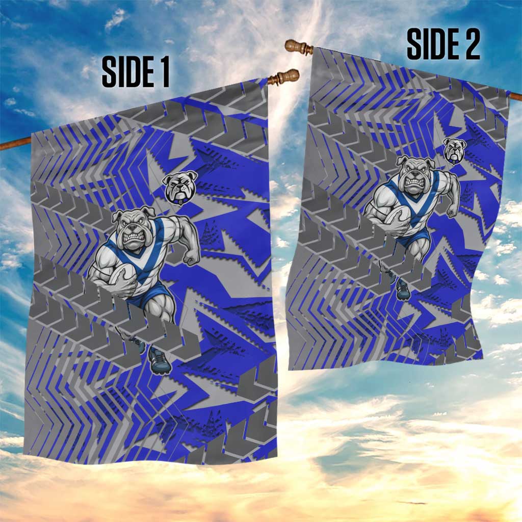 Canterbury Bankstown Bulldogs Rugby Garden Flag Fierce Mascot Geometric Tribal Art