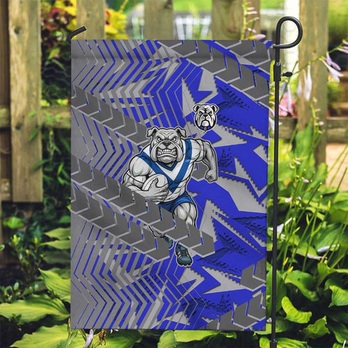Canterbury Bankstown Bulldogs Rugby Garden Flag Fierce Mascot Geometric Tribal Art