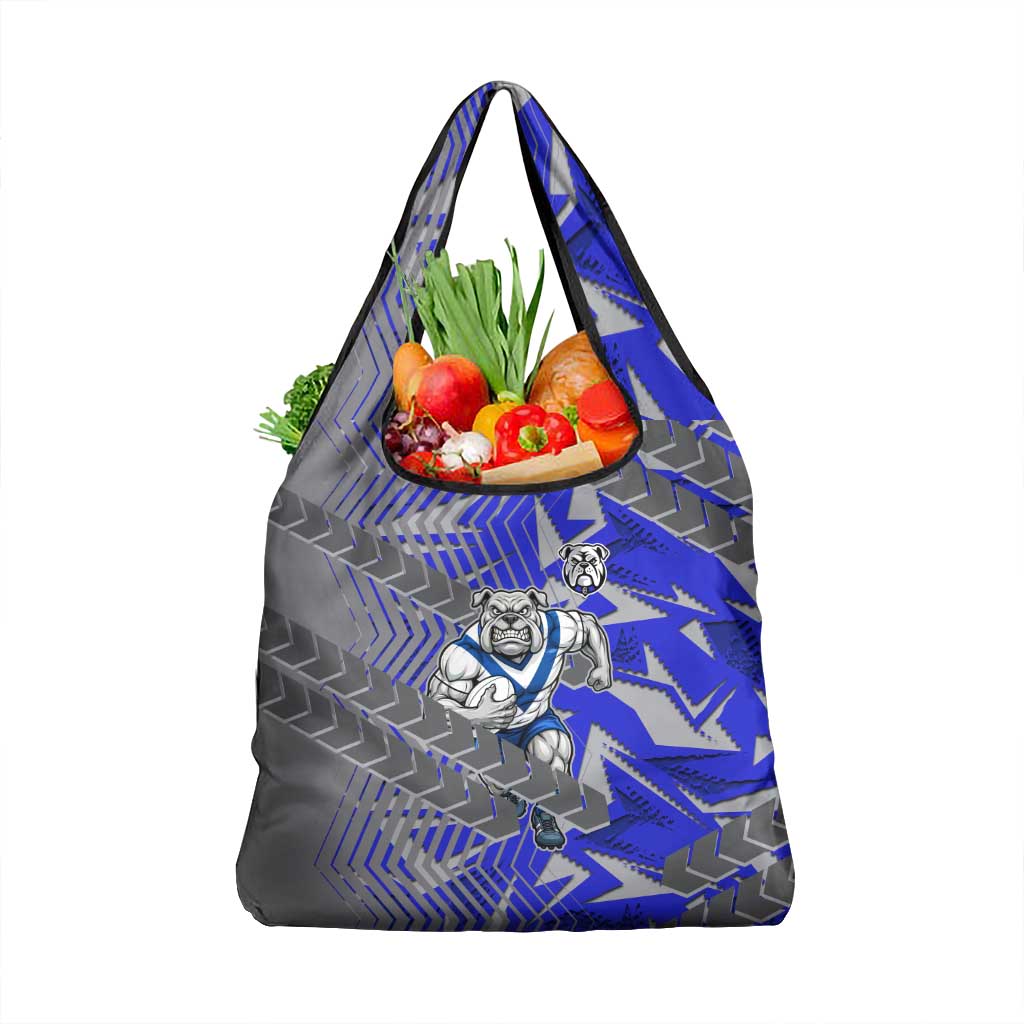 Canterbury Bankstown Bulldogs Rugby Grocery Bag Fierce Mascot Geometric Tribal Art