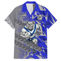 Canterbury Bankstown Bulldogs Rugby Hawaiian Shirt Fierce Mascot Geometric Tribal Art