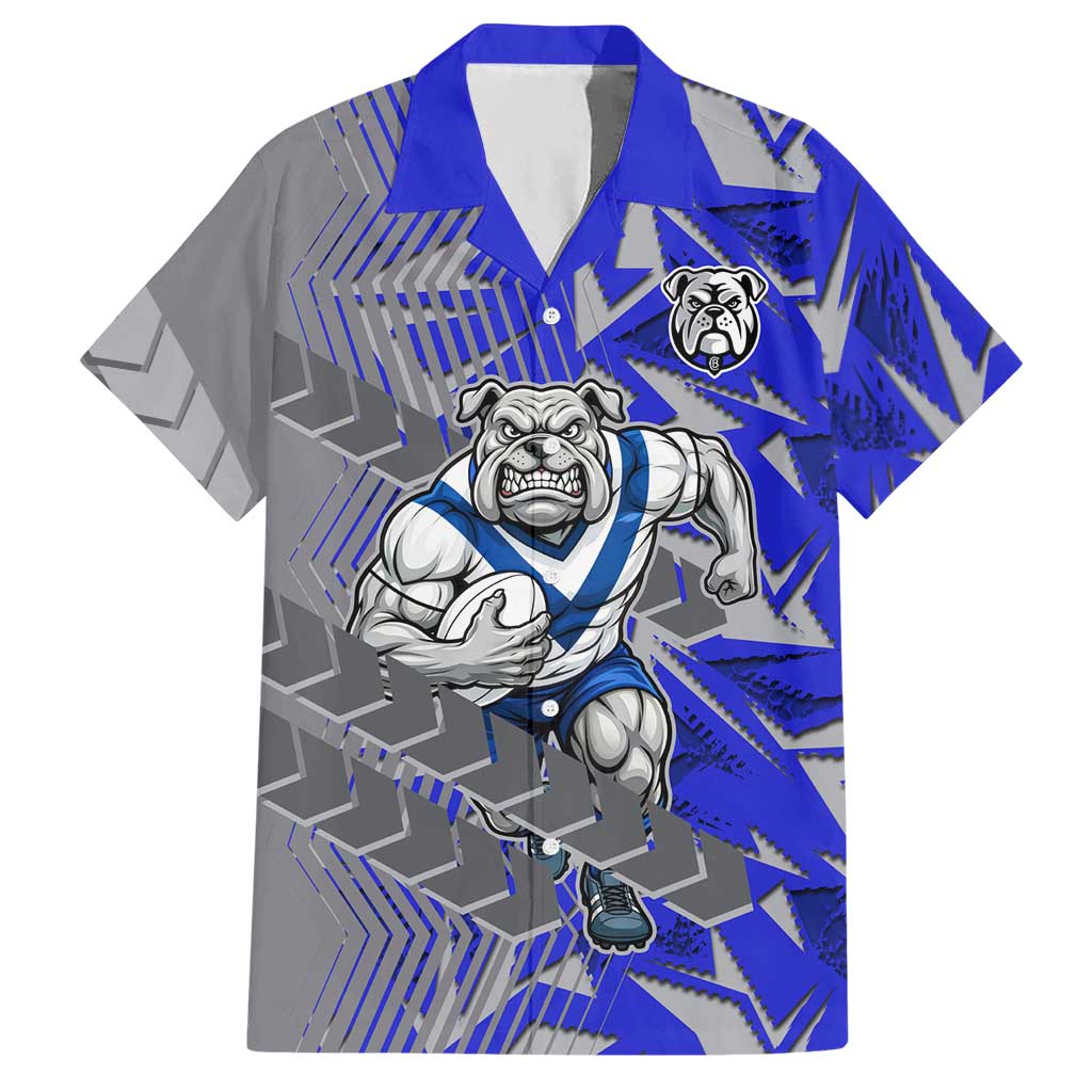 Canterbury Bankstown Bulldogs Rugby Hawaiian Shirt Fierce Mascot Geometric Tribal Art