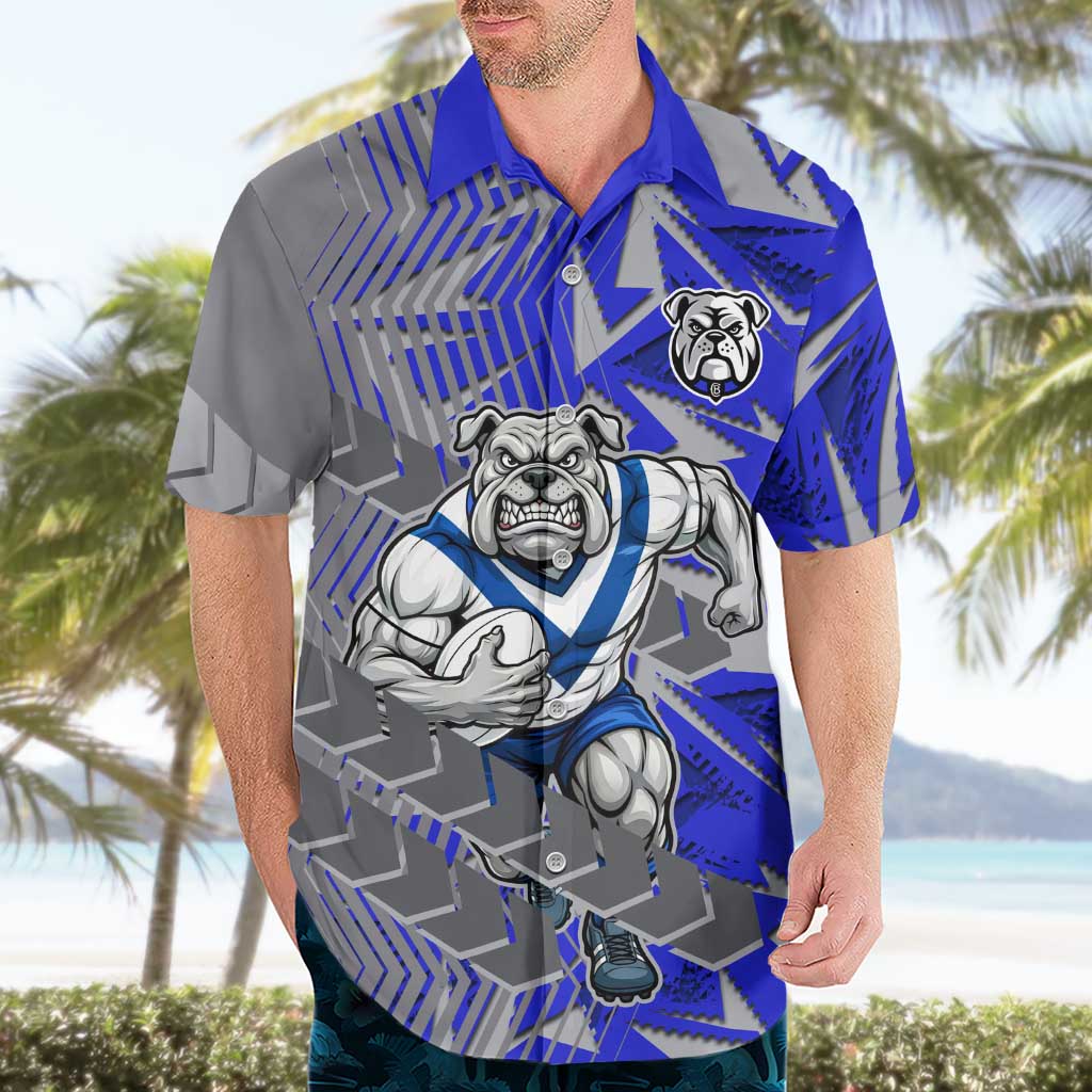 Canterbury Bankstown Bulldogs Rugby Hawaiian Shirt Fierce Mascot Geometric Tribal Art