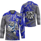 Canterbury Bankstown Bulldogs Rugby Hockey Jersey Fierce Mascot Geometric Tribal Art
