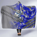Canterbury Bankstown Bulldogs Rugby Hooded Blanket Fierce Mascot Geometric Tribal Art