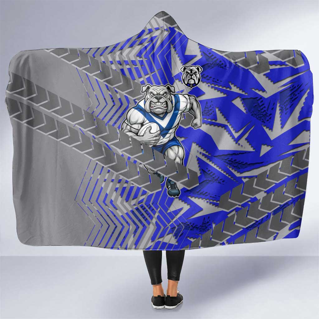 Canterbury Bankstown Bulldogs Rugby Hooded Blanket Fierce Mascot Geometric Tribal Art
