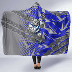 Canterbury Bankstown Bulldogs Rugby Hooded Blanket Fierce Mascot Geometric Tribal Art