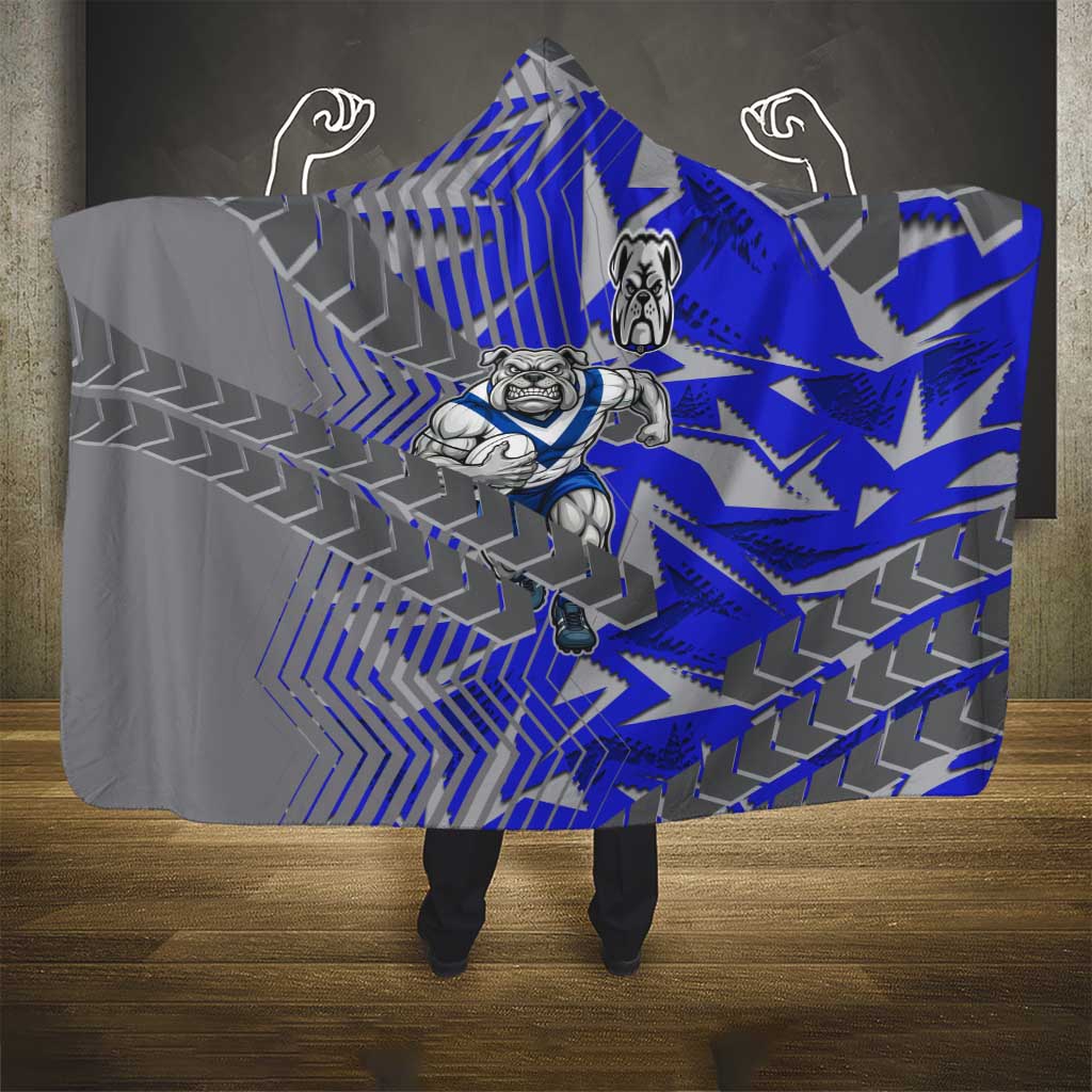 Canterbury Bankstown Bulldogs Rugby Hooded Blanket Fierce Mascot Geometric Tribal Art