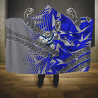 Canterbury Bankstown Bulldogs Rugby Hooded Blanket Fierce Mascot Geometric Tribal Art