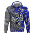 Canterbury Bankstown Bulldogs Rugby Hoodie Fierce Mascot Geometric Tribal Art