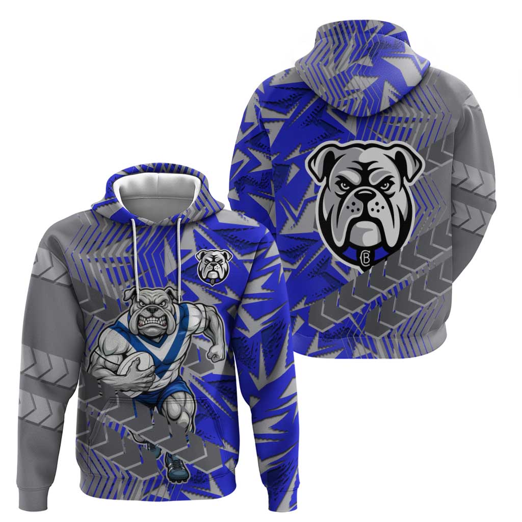 Canterbury Bankstown Bulldogs Rugby Hoodie Fierce Mascot Geometric Tribal Art