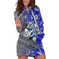 Canterbury Bankstown Bulldogs Rugby Hoodie Dress Fierce Mascot Geometric Tribal Art