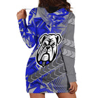 Canterbury Bankstown Bulldogs Rugby Hoodie Dress Fierce Mascot Geometric Tribal Art