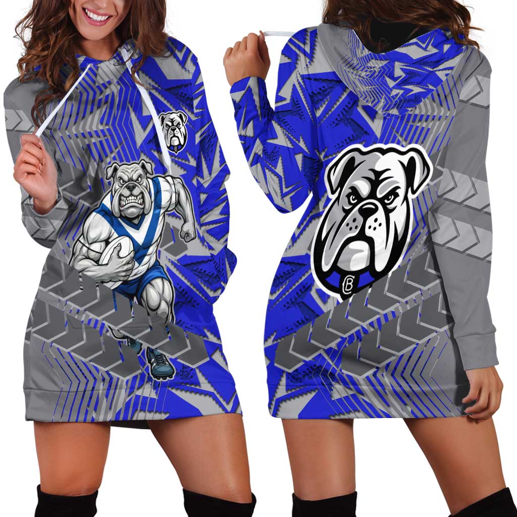 Canterbury Bankstown Bulldogs Rugby Hoodie Dress Fierce Mascot Geometric Tribal Art