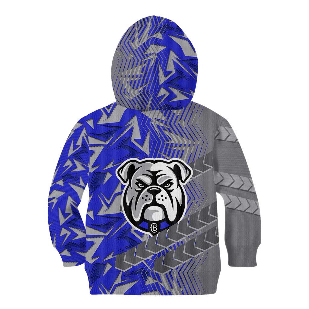 Canterbury Bankstown Bulldogs Rugby Kid Hoodie Fierce Mascot Geometric Tribal Art