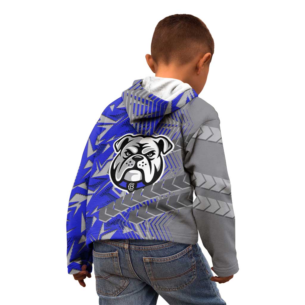 Canterbury Bankstown Bulldogs Rugby Kid Hoodie Fierce Mascot Geometric Tribal Art
