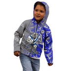 Canterbury Bankstown Bulldogs Rugby Kid Hoodie Fierce Mascot Geometric Tribal Art