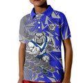 Canterbury Bankstown Bulldogs Rugby Kid Polo Shirt Fierce Mascot Geometric Tribal Art