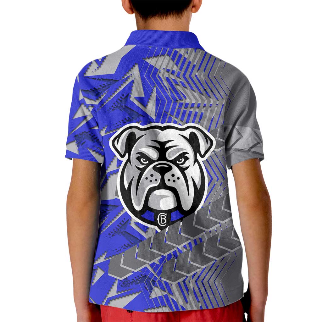 Canterbury Bankstown Bulldogs Rugby Kid Polo Shirt Fierce Mascot Geometric Tribal Art