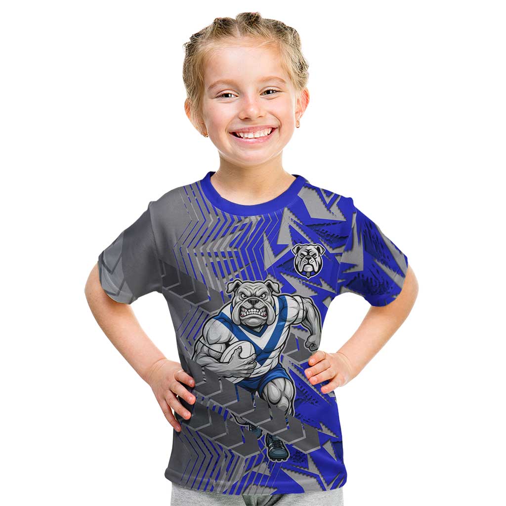 Canterbury Bankstown Bulldogs Rugby Kid T Shirt Fierce Mascot Geometric Tribal Art