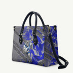 Canterbury Bankstown Bulldogs Rugby Leather Bag Fierce Mascot Geometric Tribal Art