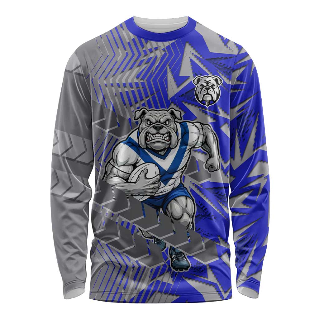Canterbury Bankstown Bulldogs Rugby Long Sleeve Shirt Fierce Mascot Geometric Tribal Art