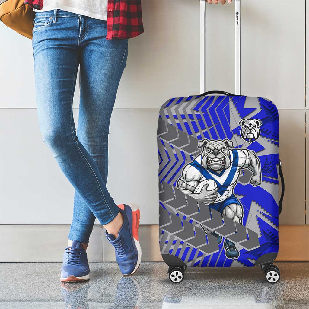 Canterbury Bankstown Bulldogs Rugby Luggage Cover Fierce Mascot Geometric Tribal Art
