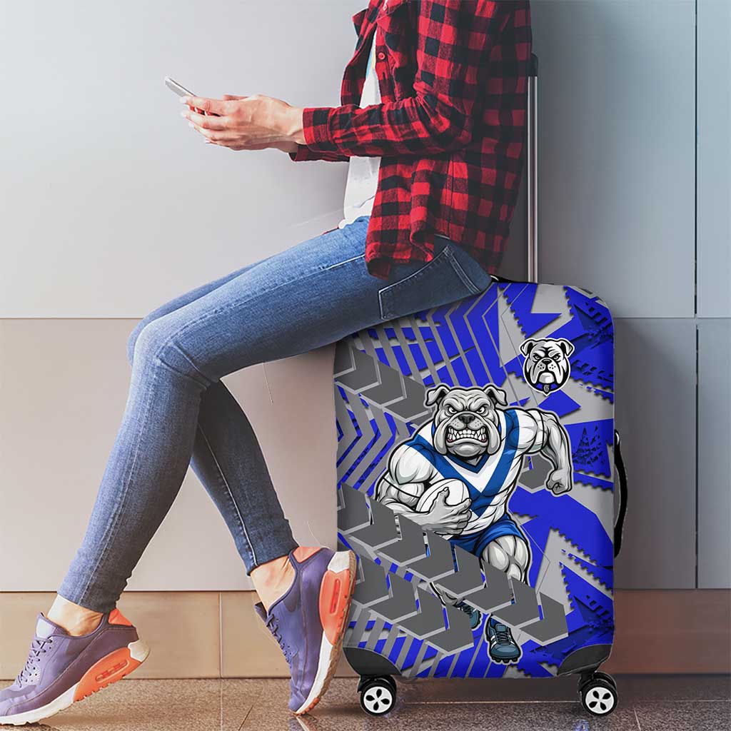 Canterbury Bankstown Bulldogs Rugby Luggage Cover Fierce Mascot Geometric Tribal Art