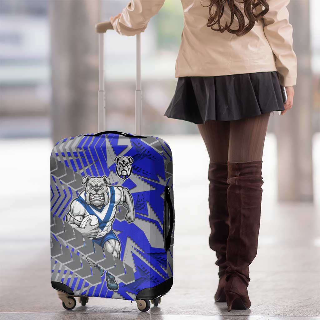 Canterbury Bankstown Bulldogs Rugby Luggage Cover Fierce Mascot Geometric Tribal Art