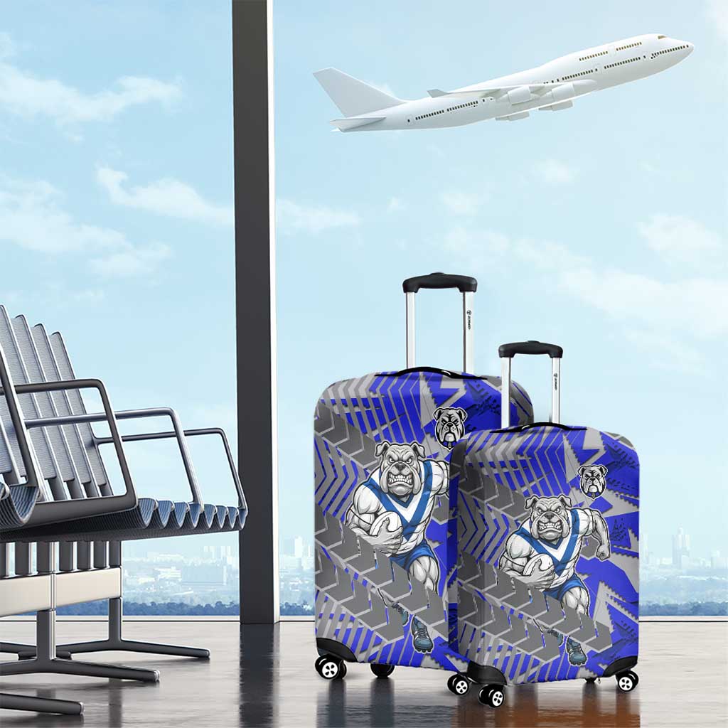 Canterbury Bankstown Bulldogs Rugby Luggage Cover Fierce Mascot Geometric Tribal Art