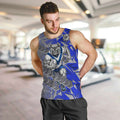 Canterbury Bankstown Bulldogs Rugby Men Tank Top Fierce Mascot Geometric Tribal Art