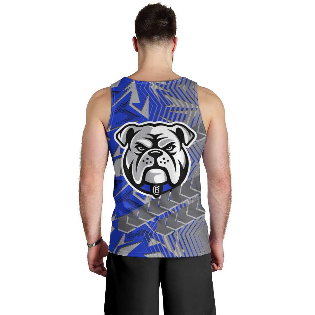 Canterbury Bankstown Bulldogs Rugby Men Tank Top Fierce Mascot Geometric Tribal Art