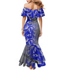 Canterbury Bankstown Bulldogs Rugby Mermaid Dress Fierce Mascot Geometric Tribal Art