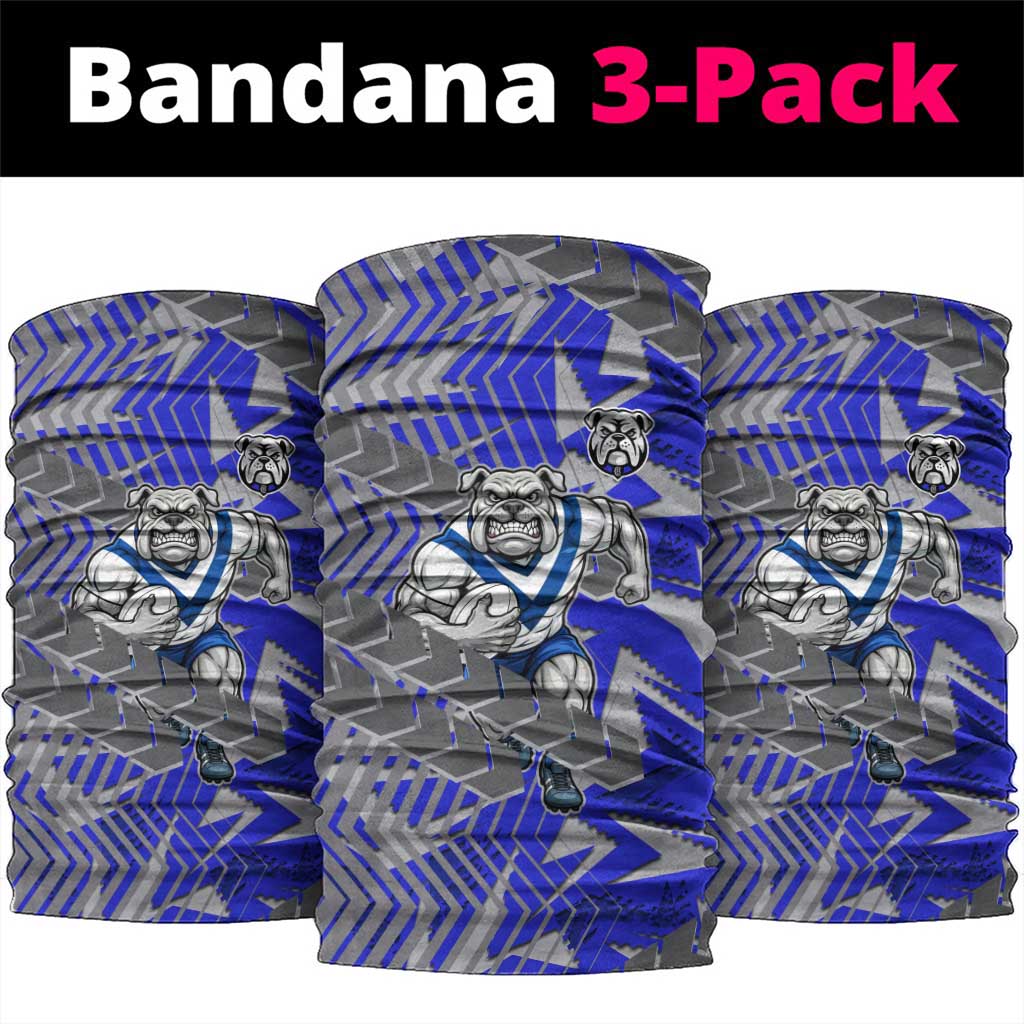 Canterbury Bankstown Bulldogs Rugby Neck Gaiter Fierce Mascot Geometric Tribal Art