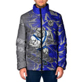 Canterbury Bankstown Bulldogs Rugby Padded Jacket Fierce Mascot Geometric Tribal Art