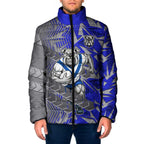 Canterbury Bankstown Bulldogs Rugby Padded Jacket Fierce Mascot Geometric Tribal Art