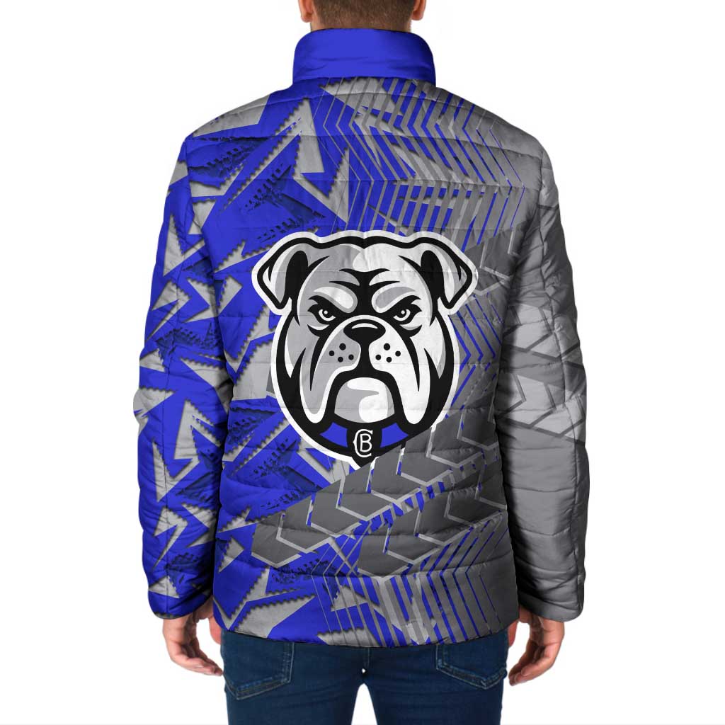 Canterbury Bankstown Bulldogs Rugby Padded Jacket Fierce Mascot Geometric Tribal Art