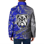 Canterbury Bankstown Bulldogs Rugby Padded Jacket Fierce Mascot Geometric Tribal Art