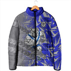 Canterbury Bankstown Bulldogs Rugby Padded Jacket Fierce Mascot Geometric Tribal Art